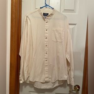 Mareh men’s XL button-down shirt - 100% cotton, cream color